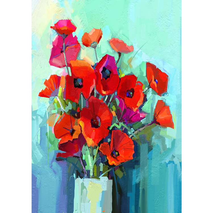 Mint By Michelle POPPIES - A3 Decoupage Paper ca 30x42cm