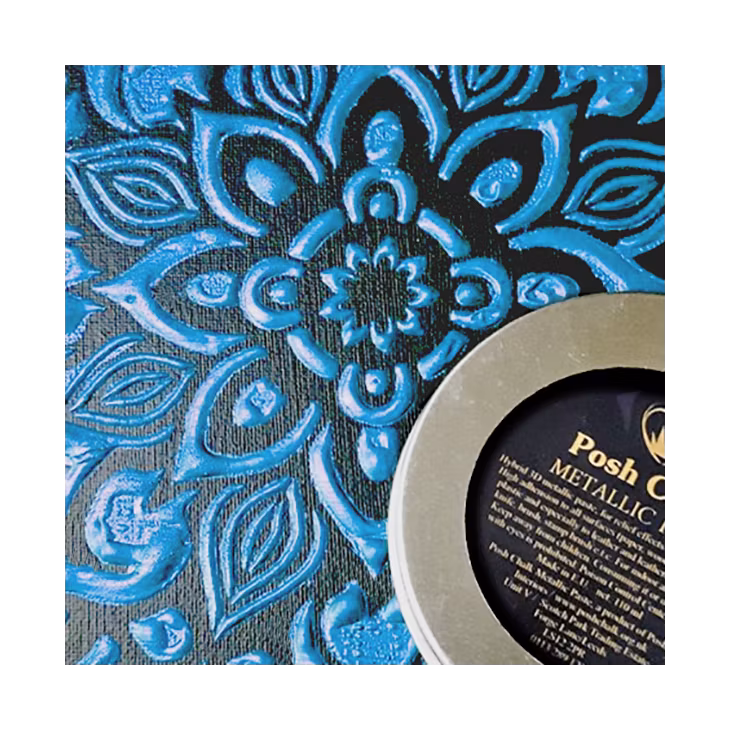 EMBOSSINGPASTA - Posh Chalk Metallic Paste - BLUE FHATHALO