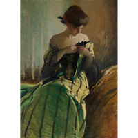MINT - A3 Decoupagepapper (ca 30x42cm) - STUDY IN BLACK AND GREEN