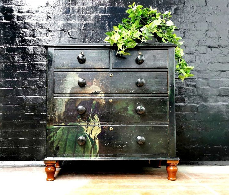 MINT Decoupage Paper STUDY IN BLACK AND GREEN