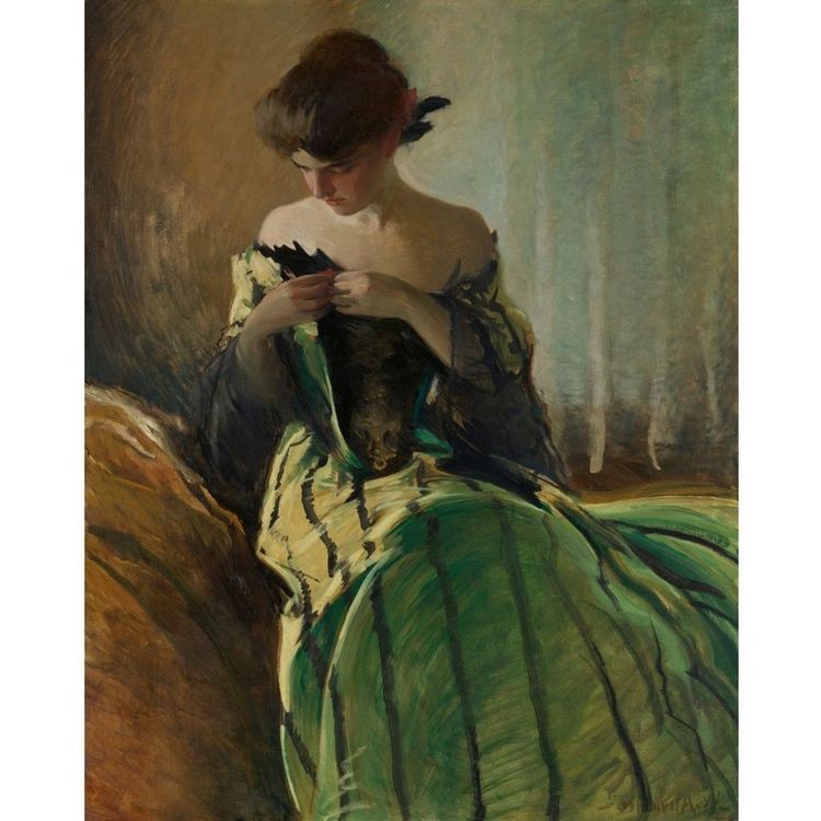 MINT Decoupage Paper STUDY IN BLACK AND GREEN REVERSE