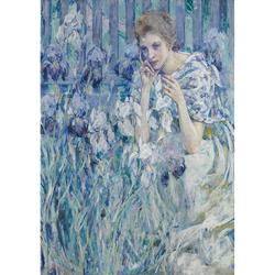 MINT - A1 Decoupagepapper (ca 59x84cm) - WOMAN WITH IRISES