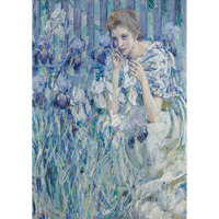 MINT - A3 Decoupagepapper (ca 30x42cm) - WOMAN WITH IRISES
