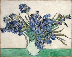 Posh Chalk® IRISES IN WHITE - A3 Deluxe Decoupage Paper ca 30x42cm