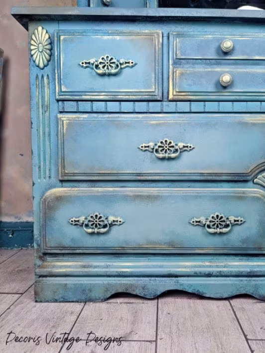 Re Design Decor Wax - Metallisk Vaxpasta DIAMAN DUST (White Gold) - Photo Credit @Decorisvintagedesigns