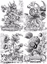 IOD Decor Transfer - CLASSIC BOUQUETS ca 70x84cm