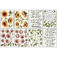 IOD Decor Transfer - PAINTERLY FLORALS ca 8st 30x40cm