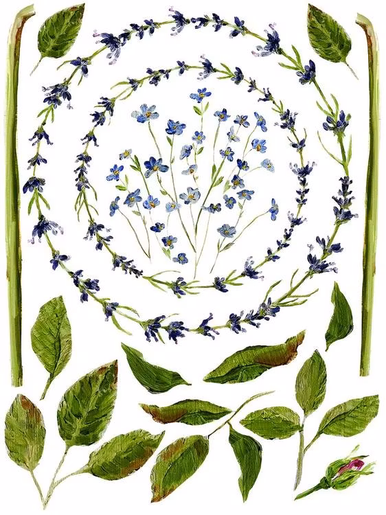 IOD Decor Transfer - PAINTERLY FLORALS