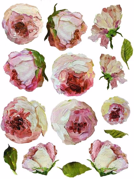 IOD Decor Transfer - PAINTERLY FLORALS
