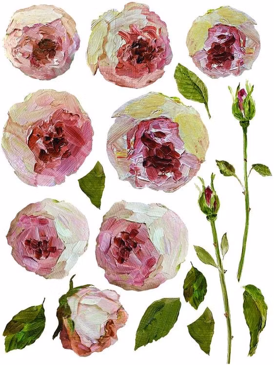 IOD Decor Transfer - PAINTERLY FLORALS