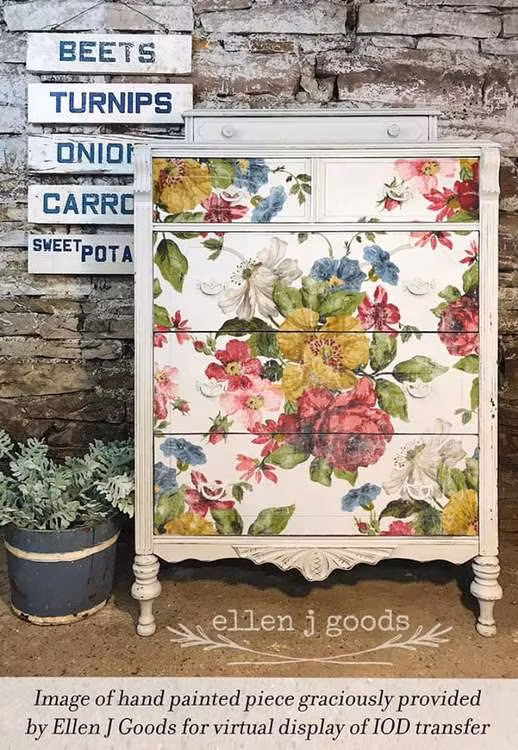 IOD Decor Transfer - WALL FLOWER ca 61x84cm