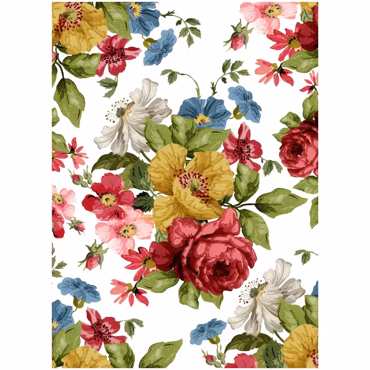 IOD Decor Transfer - WALL FLOWER ca 61x84cm