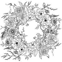 IOD Decor Transfer - WINTER´S SONG WREATH ca 61x84cm