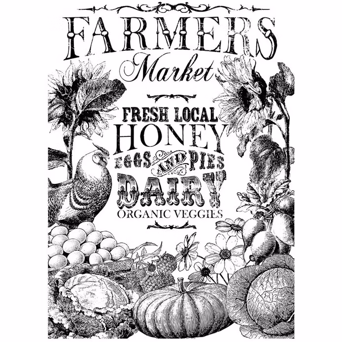 IOD Decor Transfer - FARMERS MARKET II