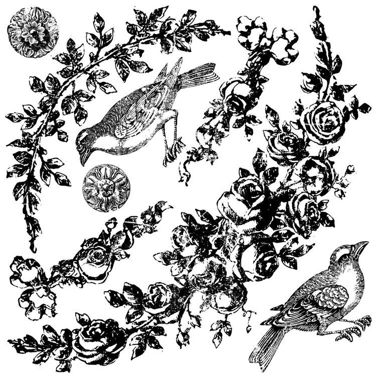 IOD Dekorstämpel - Floral Swag