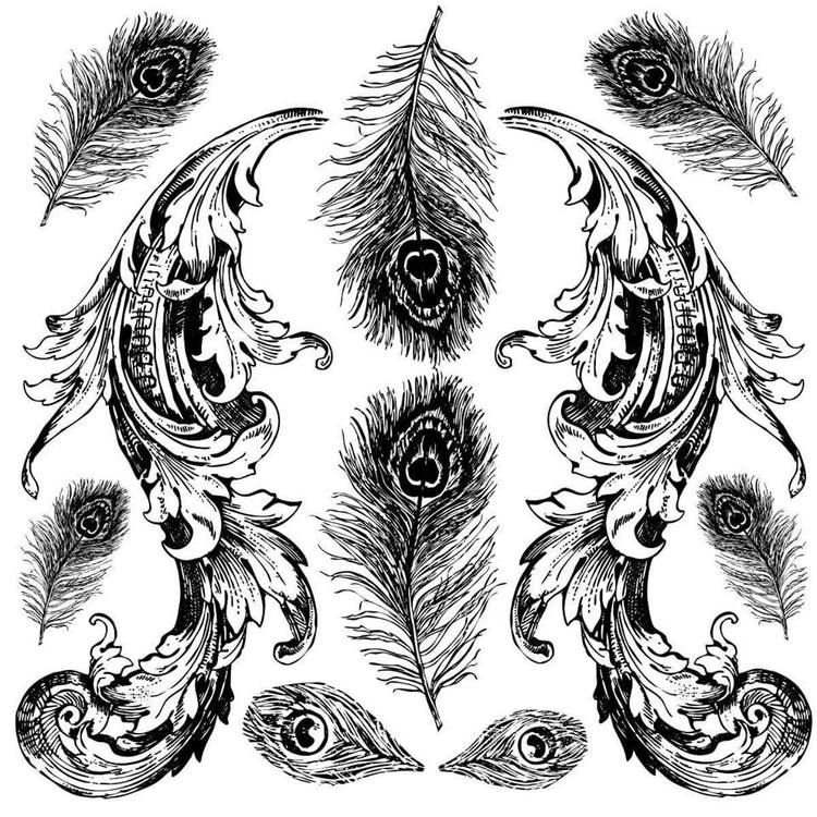 IOD Dekorstämpel - Pavo stämpel