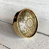 Möbelknopp - Brass Mandala Flower