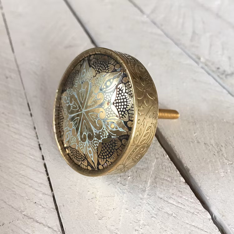 Möbelknopp - Brass Mandala Star