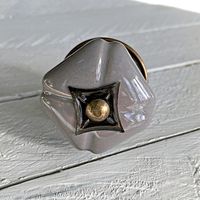Möbelknopp -  Square Star Grey