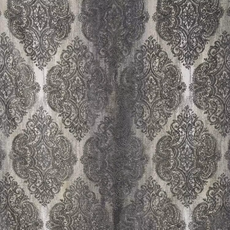 Jakobsdals Textil Metervara - COZY DAMASK (Grå/Silver)