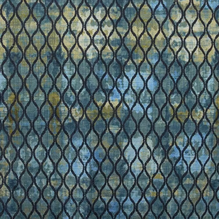 Jakobsdals Textil Metervara - PORTOFINO Netted (petrol)
