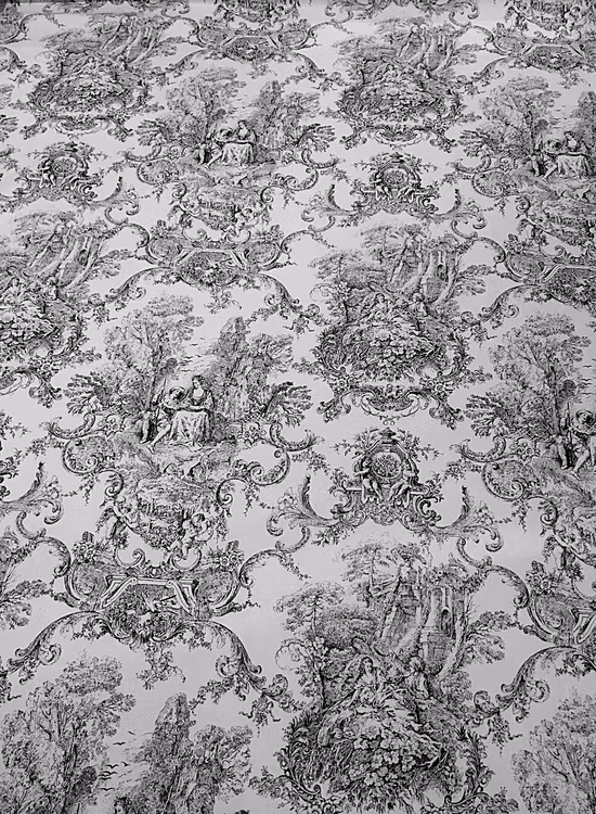 Boel & Jan Textil Metervara - Toile Offwhite/Svart