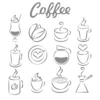 Autentico Schablon - Coffee Schablon ca 30x30cm