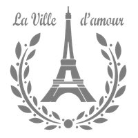 Autentico Schablon - La Ville d'amour ca 30x30cm