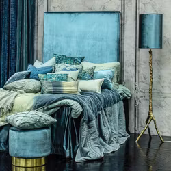 Jakobsdals Textil Metervara - PORTOFINO Netted (Petrol)
