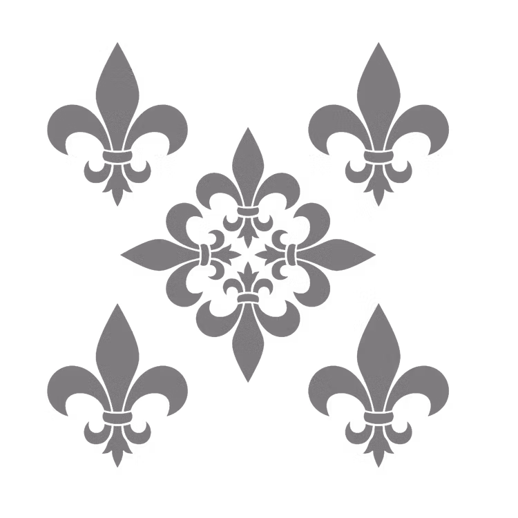 Autentico Schablon - Fleur de Lis Pattern (XL) No.1 cm 60x60cm