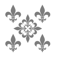 Autentico Schablon - Fleur de Lis Pattern (XL) No.1 cm 60x60cm