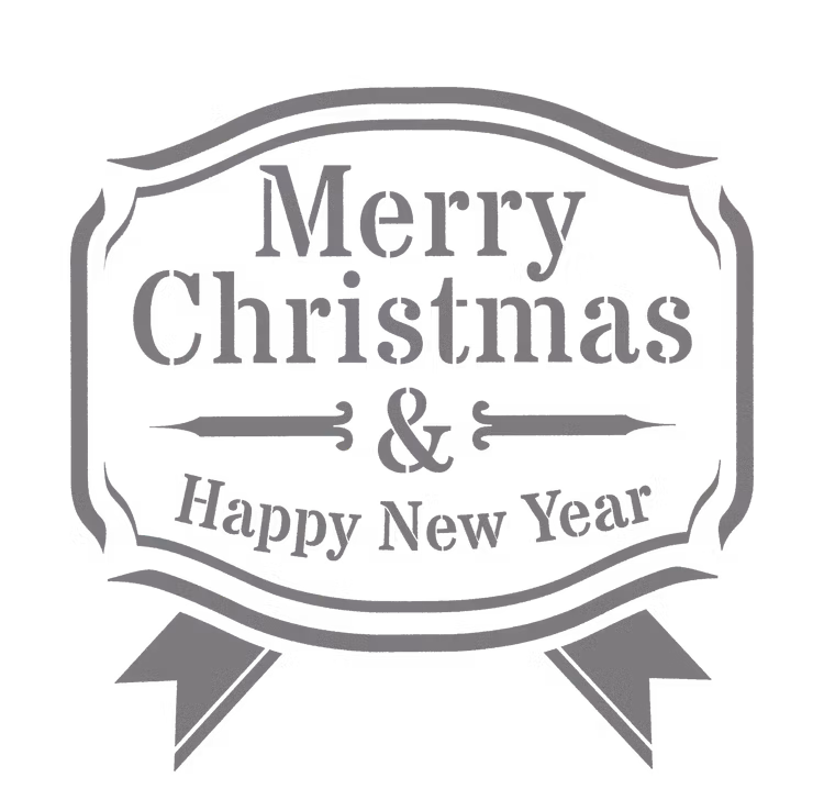 Autentico Schablon - Merry Christmas