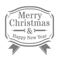 Autentico Schablon - Merry Christmas ca 30x30cm