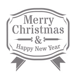Autentico Schablon - Merry Christmas ca 30x30cm
