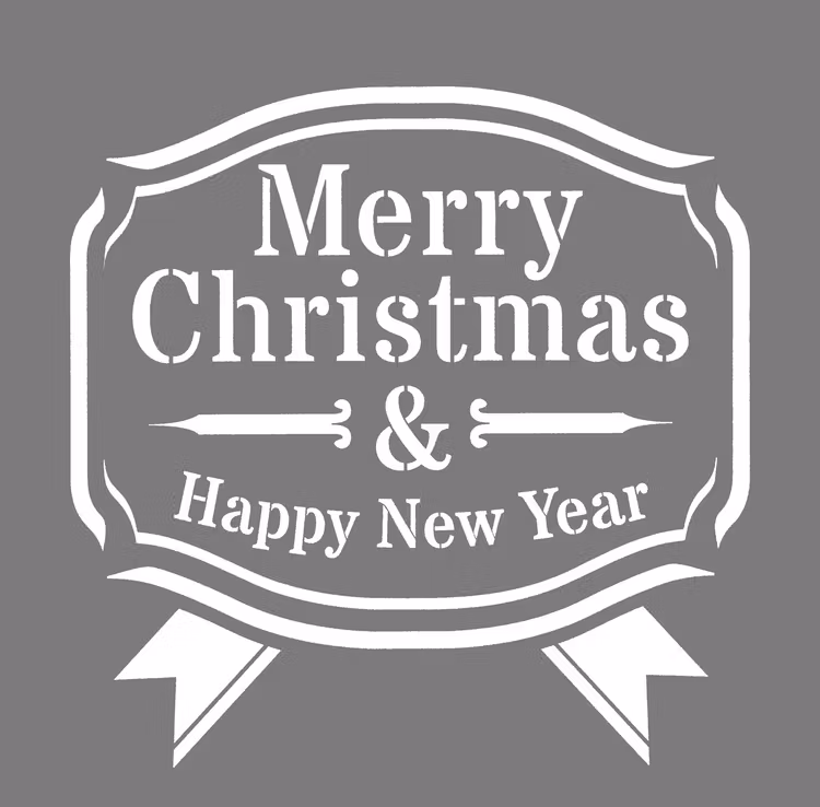 Autentico Schablon - Merry Christmas