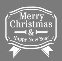 Autentico Schablon - Merry Christmas ca 30x30cm