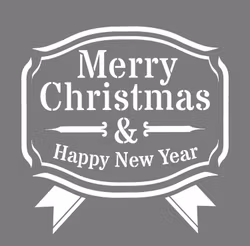 Autentico Schablon - Merry Christmas ca 30x30cm