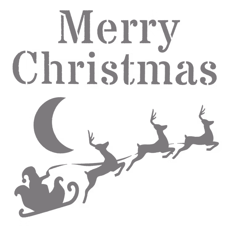 Autentico Schablon - Merry Christmas Santa
