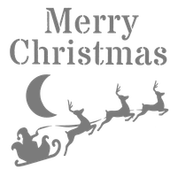 Autentico Schablon - Merry Christmas Santa ca 30x30cm