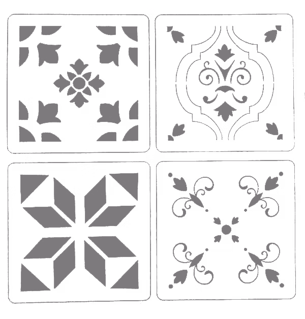 Autentico Schablon - French Tiles