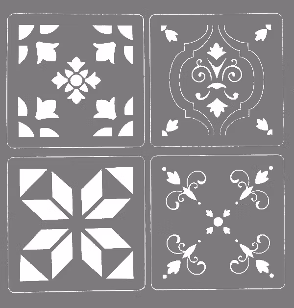 Autentico Schablon - French Tiles