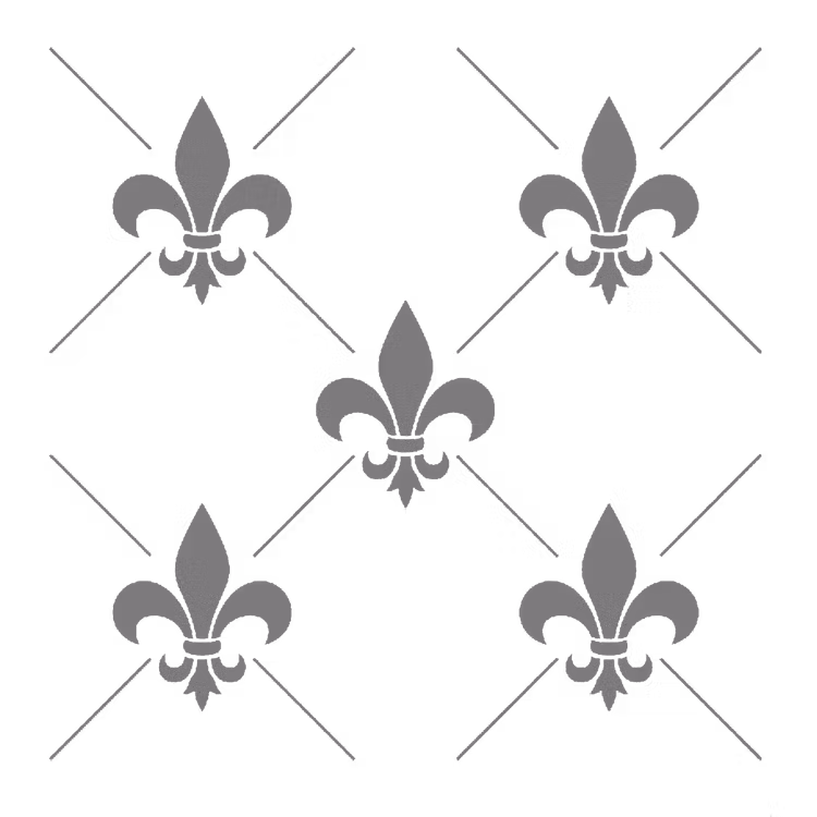 Autentico Schablon - Fleur de Lis Composition