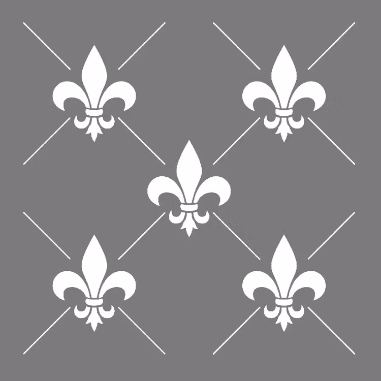 Autentico Schablon - Fleur de Lis Composition