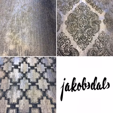 Jakobsdals Textil Metervara - COZY (Grå/Silver)