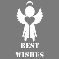 Autentico Schablon - Best Wishes ca 18x30cm