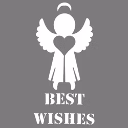 Autentico Schablon - Best Wishes ca 18x30cm