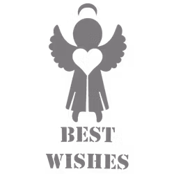 Autentico Schablon - Best Wishes ca 18x30cm