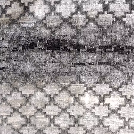 Jakobsdals Textil Metervara - COZY Diamond (Grå/Silver) - Baksida