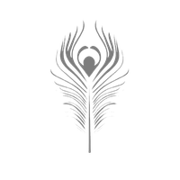 Autentico Schablon - Peacock Feather Fine ca 20x30cm