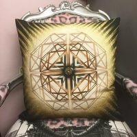 Van Asch Kuddfodral - Golden Geometric 50x50cm